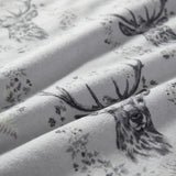 Angus Stag Flannelette Duvet Cover Set - Grey image 4