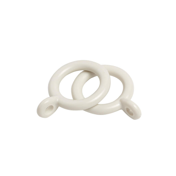 10 Pack 13-16mm Simply Curtain Rings Cream - Ideal