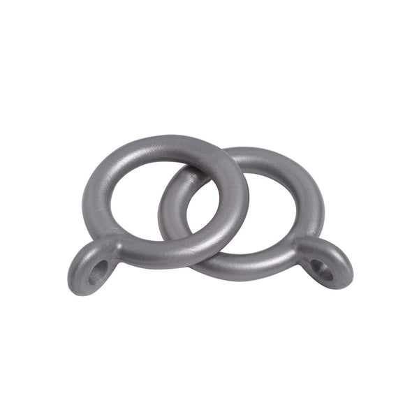 10 Pack 13-16mm Simply Curtain Rings Silver - Ideal