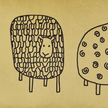 Fusion Dotty Sheep Filled Cushion Ochre 30cm x 50cm 6