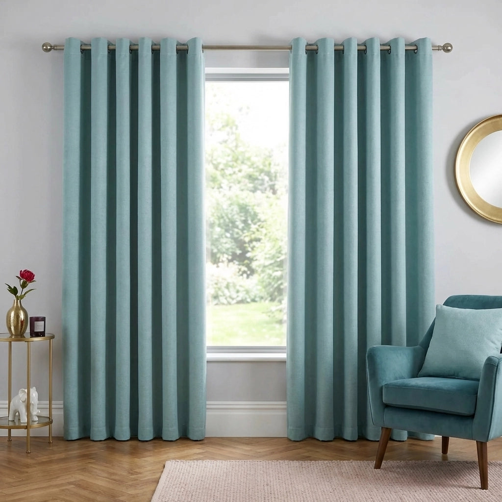 Strata Thermal Dim Out Woven Eyelet Curtains Pair 34
