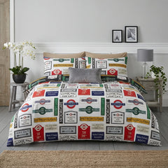 TFL Signs Polycotton Duvet Cover Set