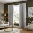 Dijon Blackout Thermal Tape Top Pencil Pleat Curtains - White
