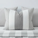Chambray Stripe Duvet Cover Set - Silver Grey image 3