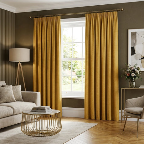 Dijon Blackout Thermal Tape Top Pencil Pleat Curtains 23