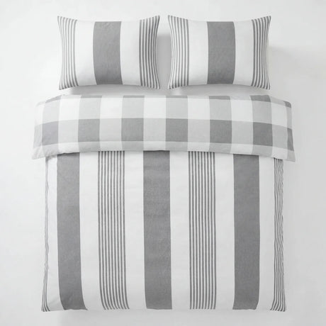 Chambray Stripe Duvet Cover Set 6