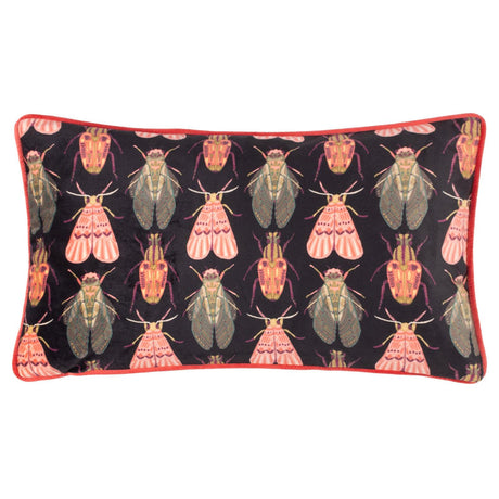 Bugs Illustrated Velvet Cushion Cover 12" x 20" by Kate Merritt