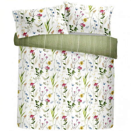 Spring Glade Floral Green Duvet Cover Set