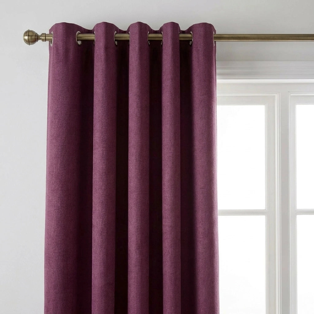 Velvet Chenille Eyelet Curtains 2