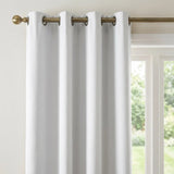 Sorbonne Cotton Lined Ready Made Eyelet Curtains - White image 2