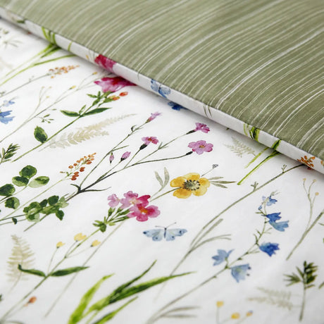 Spring Glade Floral Green Duvet Cover Set