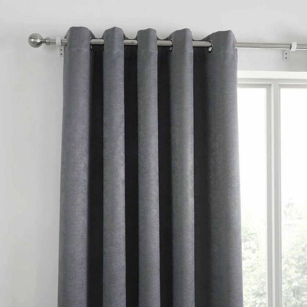 Strata Thermal Dim Out Woven Eyelet Curtains Pair 12