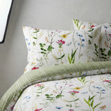 Spring Glade Floral Green Duvet Cover Set 4