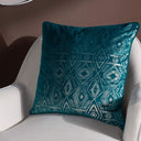 Tayanna Metallic Velvet Cushion Cover 20" x 20" by Paoletti