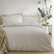 Hebden Mélange Stripe Duvet Cover Set - Natural