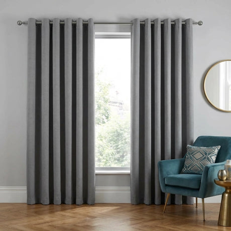 Strata Thermal Dim Out Woven Eyelet Curtains Pair 37