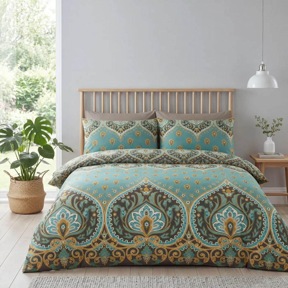 Asha Emerald Duvet Cover Bedding Set