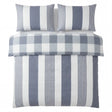 Chambray Stripe Duvet Cover Set - Blue
