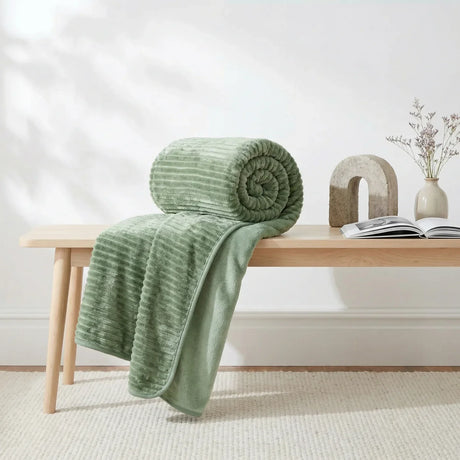 Ribbed Mink Blanket Throw 1