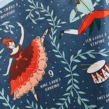 Ulster Weavers 12 Days of Christmas Tea Towel - 12 Days Of Christmas Cotton Tea Towel In Blue 3