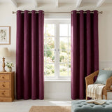 Velvet Chenille Eyelet Curtains 1