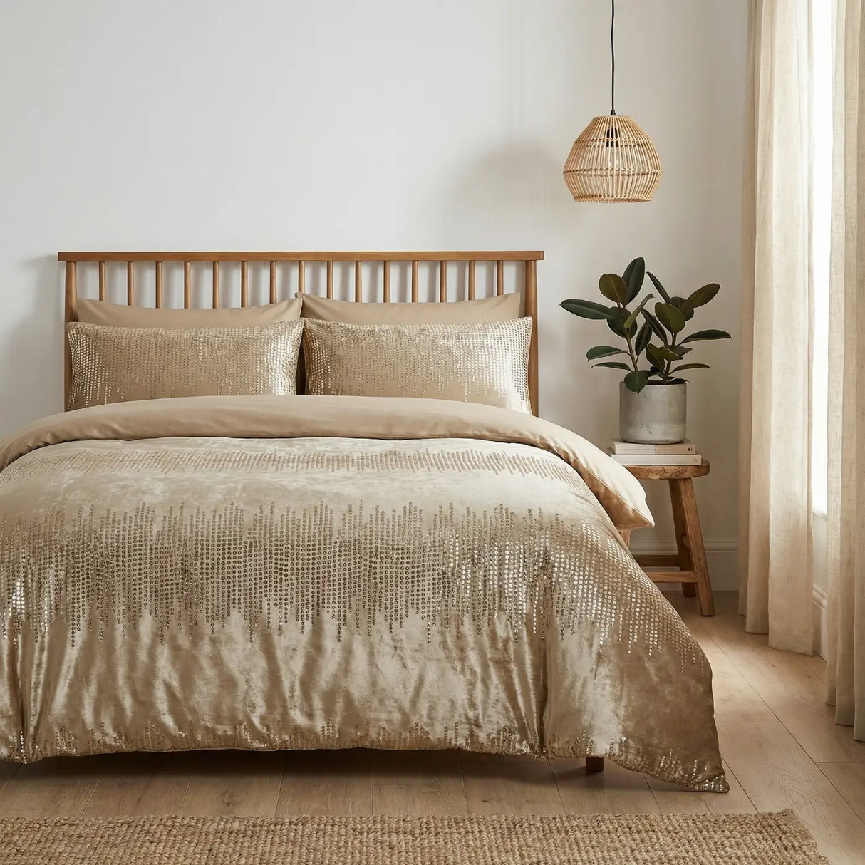 Tiffany Duvet Cover Set - Gold