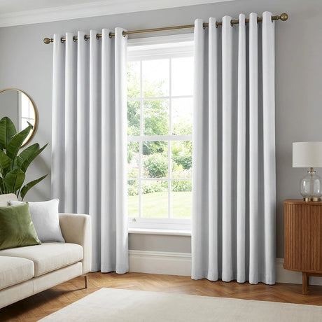 Sorbonne Cotton Lined Ready Made Eyelet Curtains 22