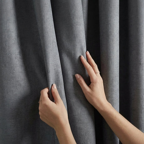 Strata Thermal Dim Out Woven Eyelet Curtains Pair 11