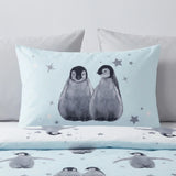 Starry Penguins Duvet Cover Set - Blue image 3