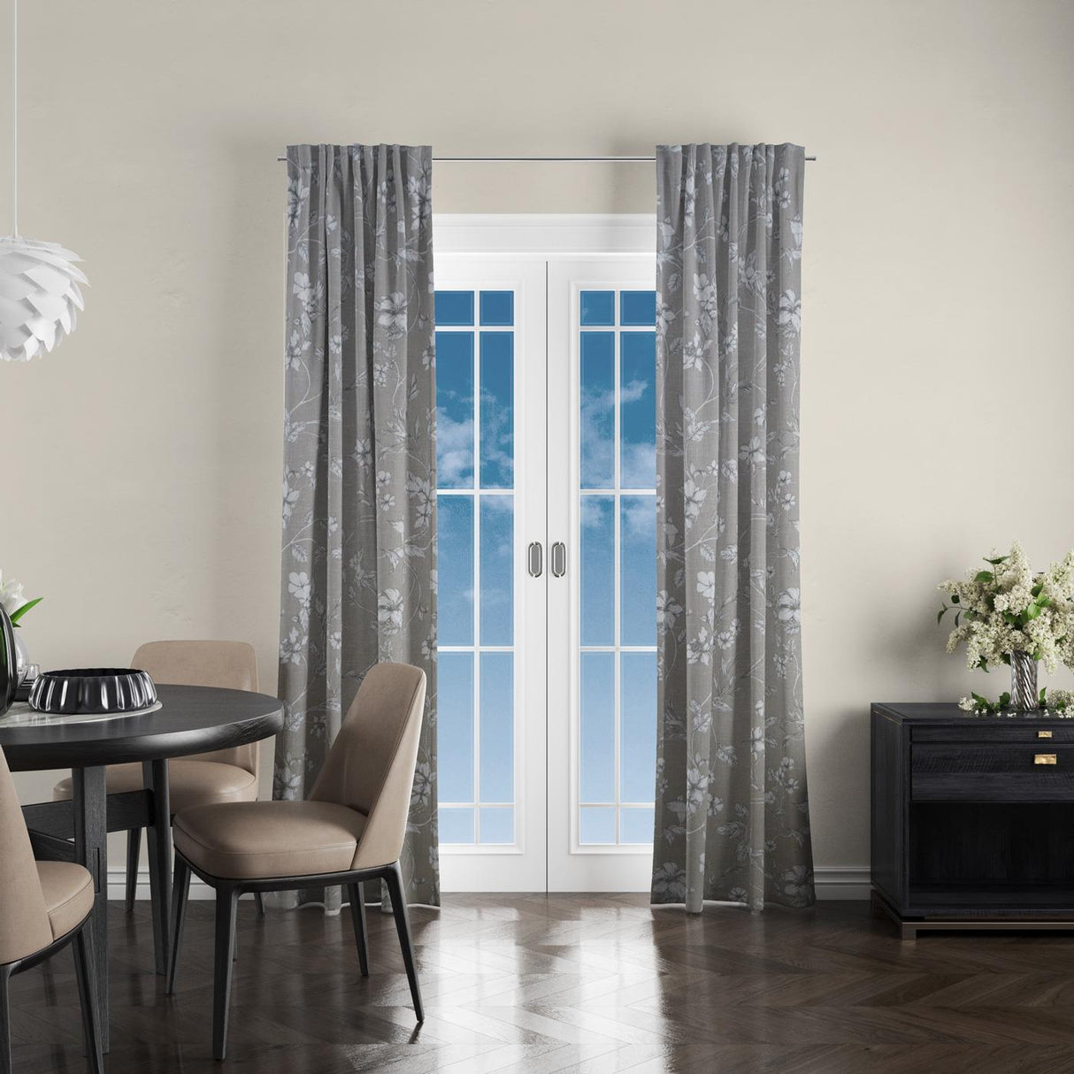 Etched Vine Sandstone Made To Measure Curtains by Style Furnishings