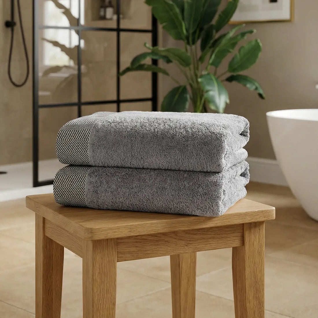 Tidal Bath Sheet 550gsm 100% Cotton Towel Pair