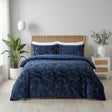 Paloma Velvet Duvet Cover Set - Navy