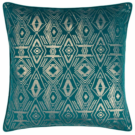 Tayanna Metallic Velvet Cushion Cover 20" x 20" by Paoletti