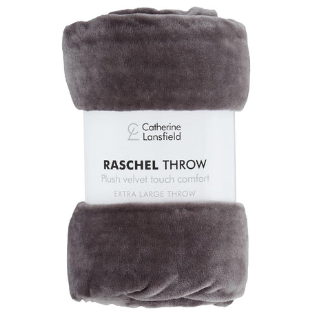 Raschel Velvet Touch Throw Blanket by Catherine Lansfield