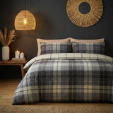 Lomond Check Flannelette Duvet Cover Set - Blue image 2
