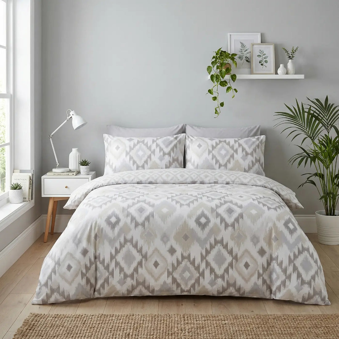 Ikat Reversible Duvet Cover Set