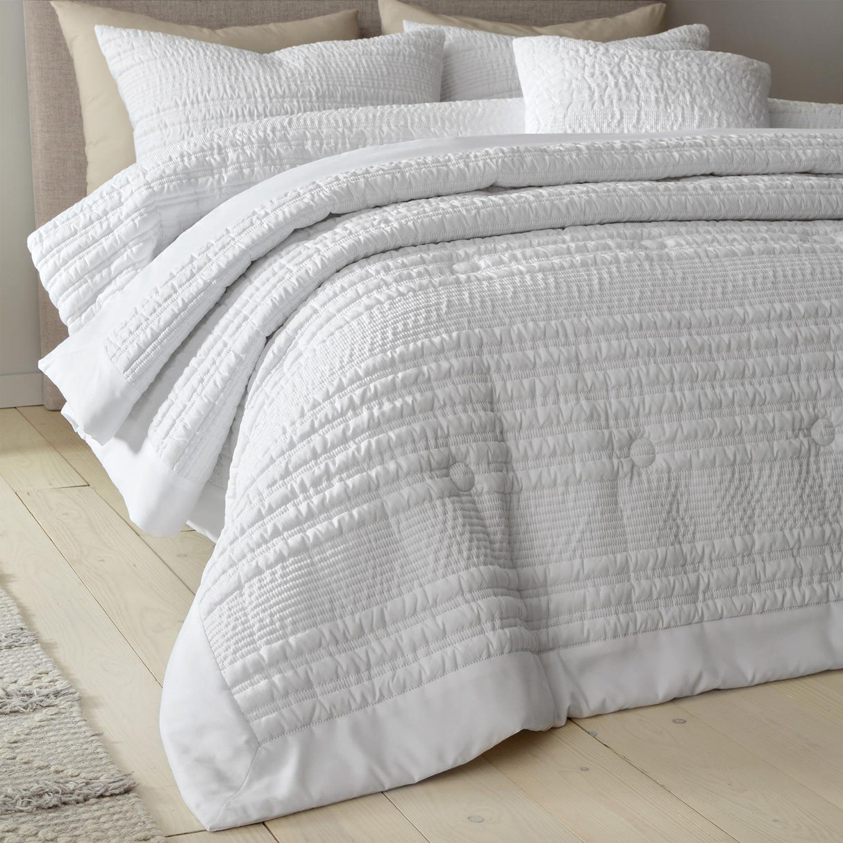 Catherine Lansfield Lennon Stripe Bedspread 220cm x 220cm 8