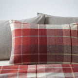 Lomond Check Flannelette Duvet Cover Set - Red image 3