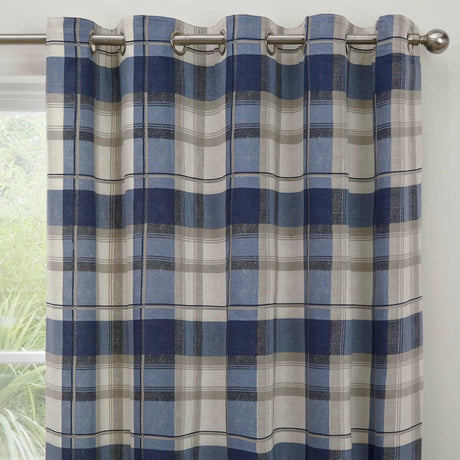 Balmoral Check Eyelet Curtains by Fusion