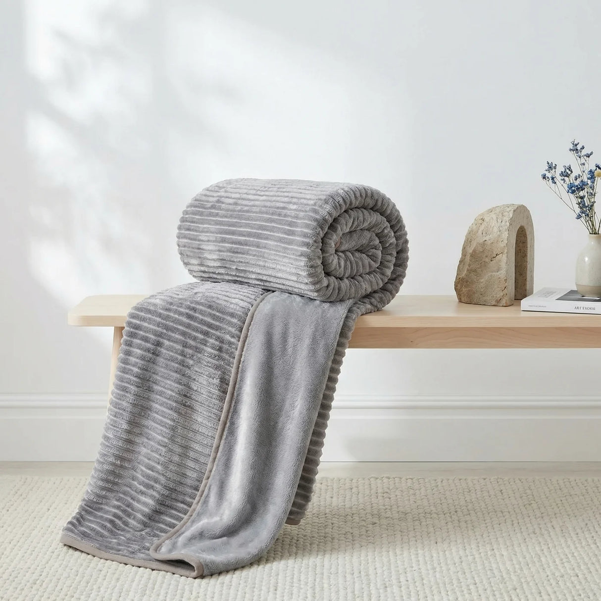 Ribbed Mink Blanket Throw 13