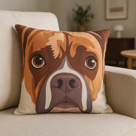 Animal and Inspirational Cushion Cover 18" x 18" - Boxer Dog