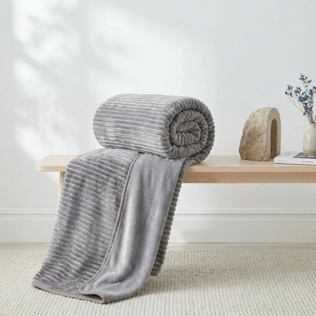 Ribbed Mink Blanket Throw 13