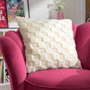 Check It Boucle Fleece Cushion Cover 18" x 18" (45cm x 45cm) by Yard