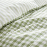 Gingham Check Duvet Cover Set - Green image 3