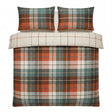 Lomond Check Flannelette Duvet Cover Set - Terracotta
