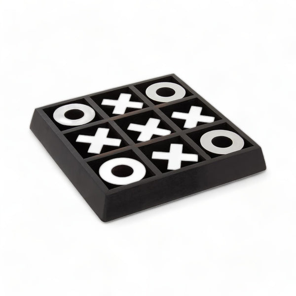 Montgomery Eco-Friendly Black Mango Wood Noughts and Crosses Game