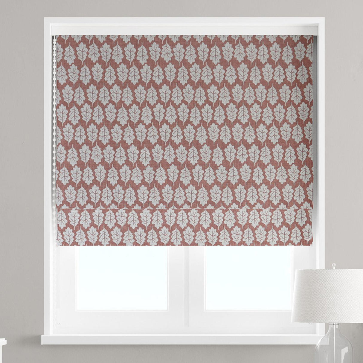 Oak Leaf Paprika Made To Measure Roman Blind by Style Furnishings