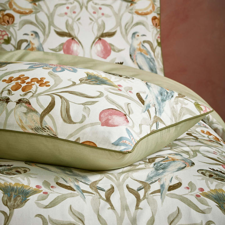 Liberty Traditional Floral Stone Piped Pillowcase Pair - Ideal