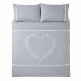 Heart Duvet Cover Set - Silver Grey image 4