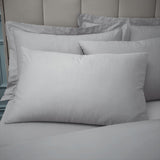 Bianca 180 Thread Count Egyptian Cotton Duvet Cover Set with Pillowcase Silver Grey